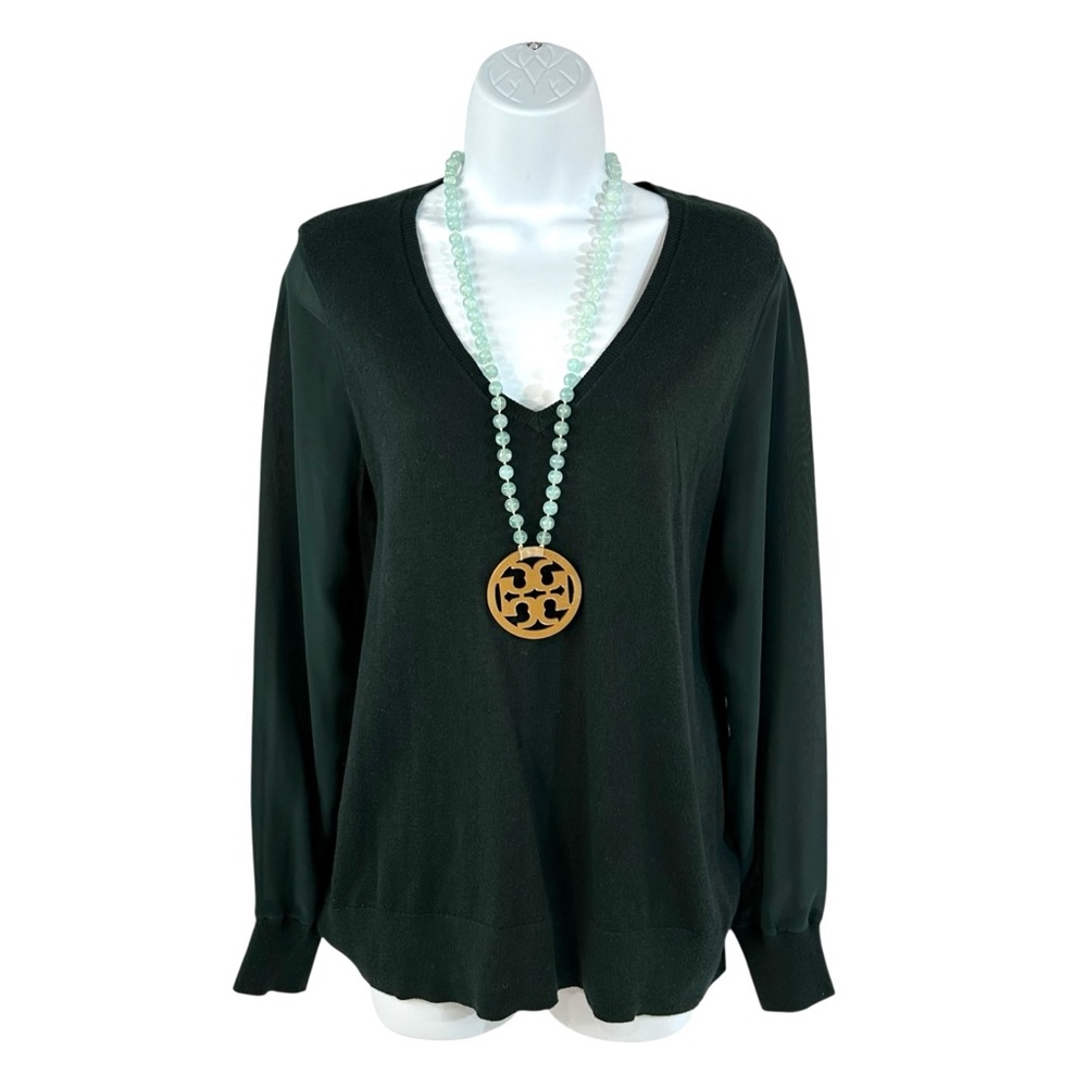 Tory Burch Statement Pendant Necklace Artisan Chunky Stones Designer Jewelry